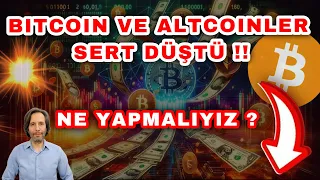 BITCOINDE SERT DÜŞÜŞ, BOĞA BİTTİ Mİ? ÇOK ÖNEMLİ UYARILAR !!