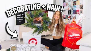 decorating for christmas, grocery + decor haul! VLOGMAS 2020