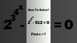 A Nice Math Problem. Successive Exponential Equation. #shorts #math #olympiad #exponents #mathshorts