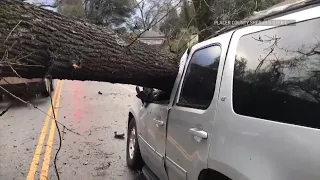 Raw: Heavy Calif. rains cause flooding, mudslide