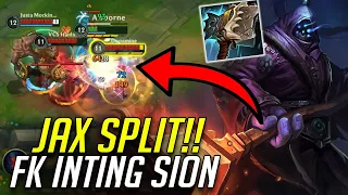 WILD RIFT JAX SPLITPUSH IS BETTER THAN INTING SION (BORING)