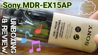 Sony MDR-EX15AP mobile earphones unboxing & review