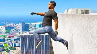 GTA 5 Jumping off Highest Buildings #14 - Funny Moments & Fails