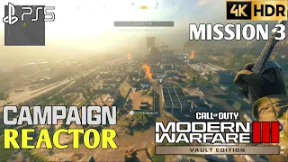 Call of Duty Modern Warfare 3 Reactor Mission Walkthrough PS5 4K | MW3 Reactor Mission Gameplay PS5