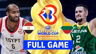 Egypt v Lithuania | Full Basketball Game | FIBA Basketball World Cup 2023