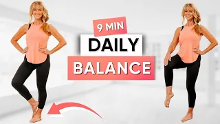 9-Minute Best Balance Exercises! Practice Everyday To Improve Balance