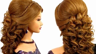 Romantic bridal prom hairstyle for long hair tutorial