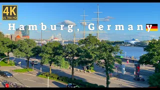 Hamburg, Germany  🇩🇪 | A Beautiful 🤩 Summer ☀️ Walking Tour | Beautiful Places in Germany | 4K 60fps