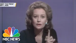 In 1976, Barbara Walters pressed Israeli Prime Minister on Meet the Press