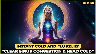 ⭐COLD AND FLU RECOVERY BINAURAL BEATS⭐Clear Sinus Congestion, Infection & Common Cold Healing Music