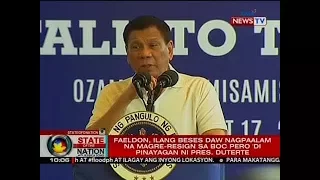 SONA: Faeldon, ilang beses daw nagpaalam na magre-resign sa BOC pero 'di pinayagan ni Pres. Duterte