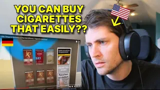 American reacts to: You can buy CIGARETTES IN VENDING MACHINES IN GERMANY?