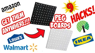 9 PEG BOARD MUST SEE HACKS! You can get PEG BOARDS ANYWHERE CHEAP!