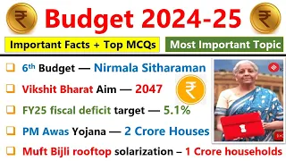 Interim Budget 2024 GK | Interim Budget 2024-25 | Budget 2024 GK | Budget 2024 important ques