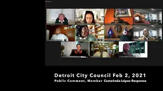 Detroit City Council Feb 2, 2021 - Footage Relevant to Harassment/Hostility