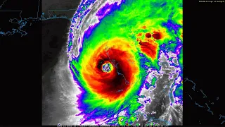 Satellite loop as Hurricane Ian makes landfall