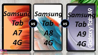 Samsung Galaxy Tab A7 4G vs Samsung Galaxy Tab A8 4G vs Samsung Galaxy Tab A9 4G