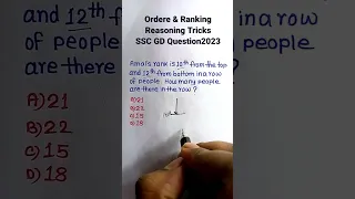 Order and Ranking in Hindi| Ranking & Order Reasoning Tricks | Reasoning Classes|