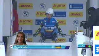 V.Demchenko & O.Smaha Crash in Königssee Luge World Championships.