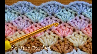 Easy Crochet Shell Stitch Tutorial (English)