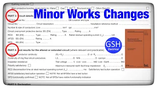 What are the Changes to the Minor Works Certificate - 18th Edition Wiring Regulations BS 7671 Amd 2