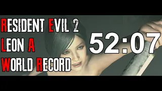 Resident Evil 2 Remake - Leon A Speedrun Former World Record - 52:07