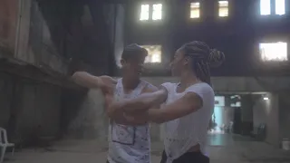 Daiana and Andres dancing in an old Cinema in Centro Habana