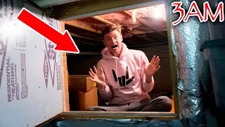 3AM CHALLENGE IN HAUNTED SECRET ROOM!!