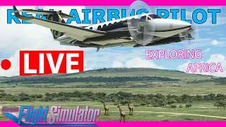 Real Airbus Pilot Group Flight: Safari in the Steam Gauge King Air!