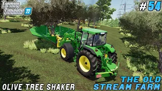 Collecting straw for power plant, olive tree shaker | The Old Stream Farm | FS 22 | Timelapse #54