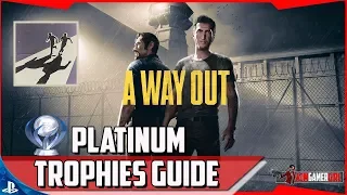 🎮A WAY OUT ALL TROPHIES PLATINUM GUIDE 🔥🔥