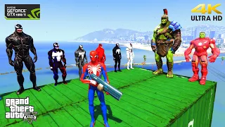 GTA 5 Epic Ragdolls Spiderman |Spiderman Vs Super Heros | Jump Fails  (Euphoria Physics)GTA V Ep.118