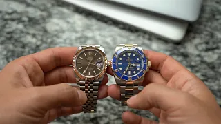 Two-tone watches: Hot or not? The Rolex Submariner and the Datejust 41