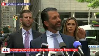 🇺🇸 Donald Trump backed by Don Jr, Eric, and Lara Trump at Trial in New York (May 28, 2024) [CC]