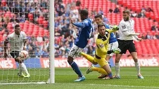 Johnstone's Paint Trophy final 2014 | AFC Bournemouth's Josh McQuoid scores for Peterborough United