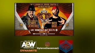 AEW DYNAMITE FIGHT FOR THE FALLEN 2021 07/28/21 REVIEW  - NICK GAGE DEATH MATCH! | PIERCE THE CANVAS