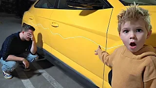 Someone keyed our Lamborghini...