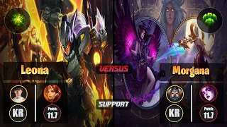 Effort LEONA (Support) [Aftershock] VS MORGANA - Challenger KR Patch 11.7