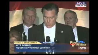 Mitt Romney's surprisingly hilarious speech at the Al Smith dinner