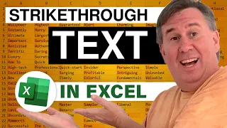 Excel - Strikethrough Text: Episode 1681