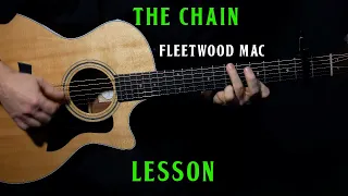 how to play "The Chain" on acoustic guitar by Fleetwood Mac | guitar lesson tutorial