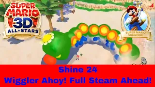 Super Mario Sunshine - Super Mario 3D All Stars Shine 24 - Wiggler Ahoy! Full Steam Ahead!