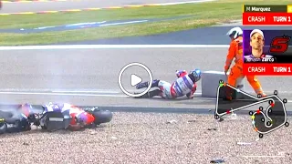 HUGE MARQUEZ/ZARCO CRASH VIDEO IN SECOND GERMAN GP PRACTICE