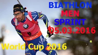 BIATHLON/ World Championship 2016/ SPRINT/ MEN/ 5 of March/ Norway / HOLMENKOLLEN