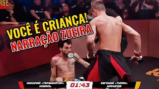 Luta com narração engraçada/ Moeu o adversário #ufc #smzinho #comedia