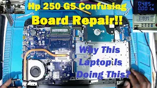Tricky Laptop Board  Repair--Showing Charging Light , Turning On And Goes Off, Confusing Repair!!