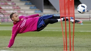 Last FC Barcelona training session before Copa del Rey trip to Valencia