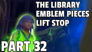 The Library, Emblem Pieces and Lift Stop - Kingdom Hearts 1 HD (KH) Walkthrough Gameplay - Part 32