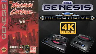 Spider-Man and Venom: Maximum Carnage | GENESIS/MEGA DRIVE | Ultra HD 4K/60fps🔴| Longplay Full Movie