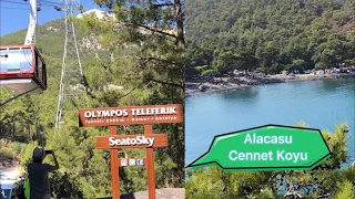 Alacasu Cennet koyu gitme den #Antalya olympos Teleferikte uğra  Herşey  dahil ÜÇRETSİZ kamp vlog-7